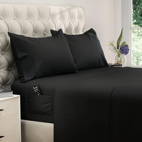 4 PC  Queen Sheet Set - Cooling Bed Sheets - 4pcs Set - Queen Sheets - Sheets fo - Picture 8 of 8